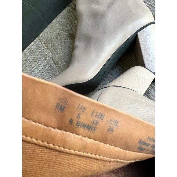 Sarto by Franco Sarto Binnie Leather Square Toe Booties Size 8 - Picture 6 of 9